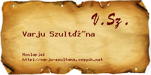Varju Szultána névjegykártya
